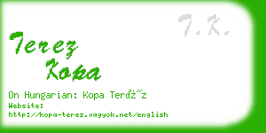 terez kopa business card